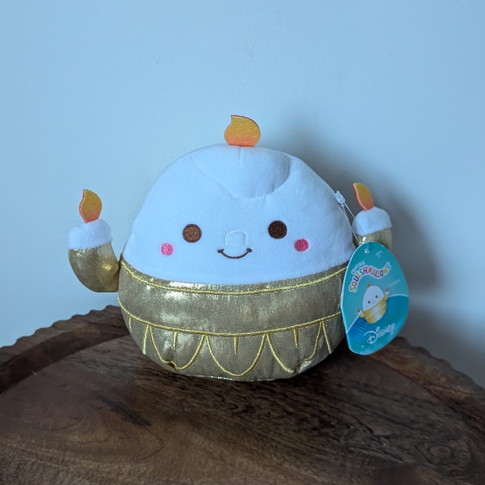 Disney Squishmallows LUMIERE Beauty And The Beast Candelabra Gold Plush 2021 NEW